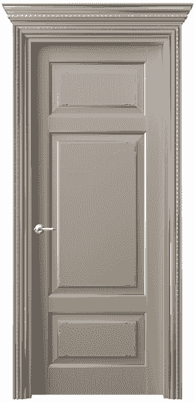 Дверь межкомнатная 6221 ББСКС. Цвет Бук бисквитный с серебром. Материал  Массив бука эмаль с патиной. Коллекция Royal. Картинка.