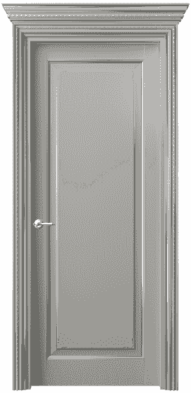 Дверь межкомнатная 6201 БНСРС. Цвет Бук нейтральный серый с серебром. Материал  Массив бука эмаль с патиной. Коллекция Royal. Картинка.