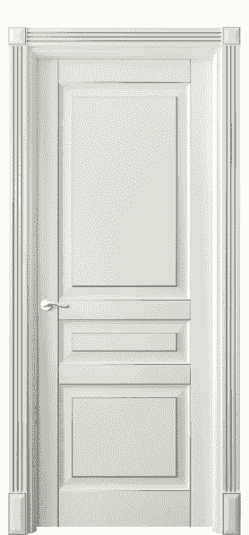 Дверь межкомнатная 0711 БЖМС. Цвет Бук жемчуг с серебром. Материал  Массив бука эмаль с патиной. Коллекция Lignum. Картинка.