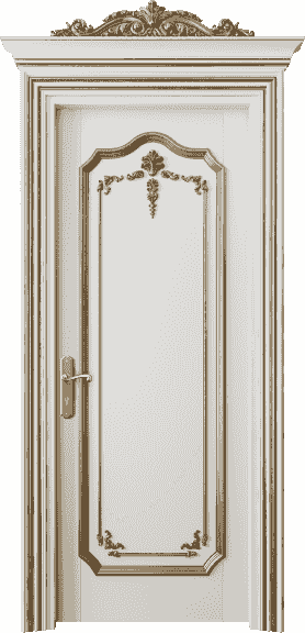 Дверь межкомнатная 6601 БСРЗА. Цвет Бук серый золотой антик. Материал Массив бука эмаль с патиной золото античное. Коллекция Imperial. Картинка.