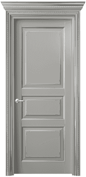 Дверь межкомнатная 6231 БНСРС. Цвет Бук нейтральный серый с серебром. Материал  Массив бука эмаль с патиной. Коллекция Royal. Картинка.