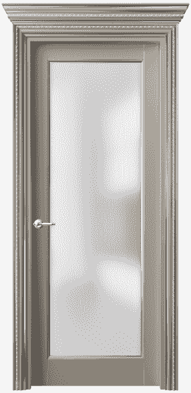 Дверь межкомнатная 6202 ББСКС САТ. Цвет Бук бисквитный с серебром. Материал  Массив бука эмаль с патиной. Коллекция Royal. Картинка.