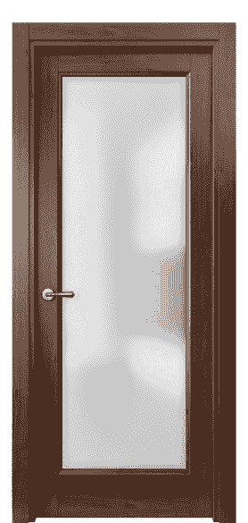 Дверь межкомнатная 1402 ОРБ САТ. Цвет Орех бренди. Материал Шпон ценных пород. Коллекция Galant. Картинка.