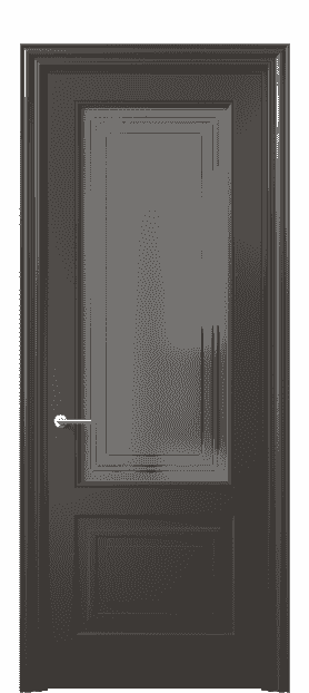 Дверь межкомнатная 8452 МАН Серый сатин с гравировкой. Цвет Матовый антрацит. Материал Гладкая эмаль. Коллекция Mascot. Картинка.