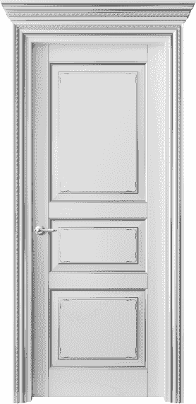 Серия 6231 - Межкомнатная дверь Royal 6231 Бук белоснежный с серебром