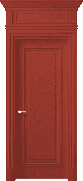 Дверь межкомнатная 7301 Кораллово-красный RAL 3016. Цвет Кораллово-красный RAL 3016. Материал Массив бука эмаль. Коллекция Antique. Картинка.