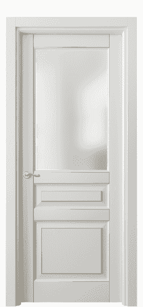 Дверь межкомнатная 0710 БСРП САТ. Цвет Бук серый с позолотой. Материал  Массив бука эмаль с патиной. Коллекция Lignum. Картинка.