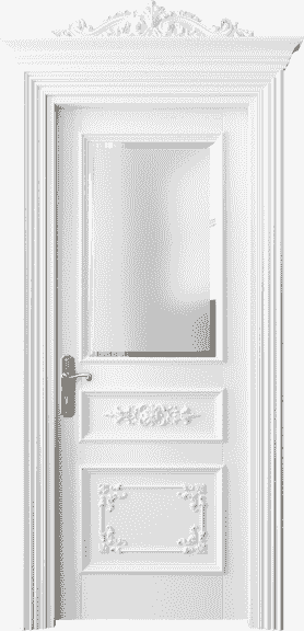 Дверь межкомнатная 6502 ББЛ САТ Ф. Цвет Бук белоснежный. Материал Массив бука эмаль. Коллекция Imperial. Картинка.