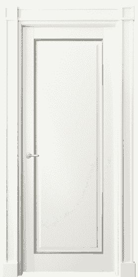 Дверь межкомнатная 6301 БЖМС. Цвет Бук жемчуг с серебром. Материал  Массив бука эмаль с патиной. Коллекция Toscana Plano. Картинка.