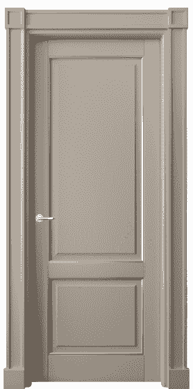 Дверь межкомнатная 6303 ББСКС. Цвет Бук бисквитный с серебром. Материал  Массив бука эмаль с патиной. Коллекция Toscana Plano. Картинка.