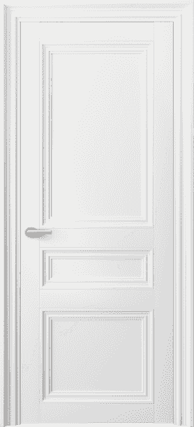 Дверь межкомнатная 2537 БШ. Цвет Белый шёлк. Материал Ciplex ламинатин. Коллекция Centro. Картинка.