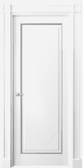 Серия 6301 - Межкомнатная дверь Toscana Plano 6301 Бук белоснежный с серебром