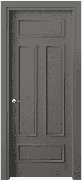 Дверь межкомнатная 8143 МКЛС. Цвет Матовый классический серый. Материал Гладкая эмаль. Коллекция Paris. Картинка.