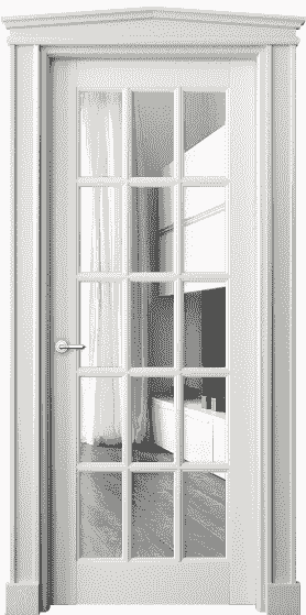 Дверь межкомнатная 6311 БС Зеркало. Цвет Бук серый. Материал Массив бука эмаль. Коллекция Toscana Grigliato. Картинка.