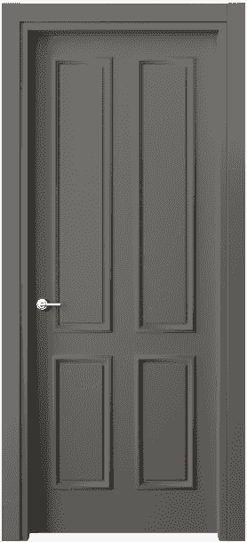 Дверь межкомнатная 8131 МКЛС. Цвет Матовый классический серый. Материал Гладкая эмаль. Коллекция Paris. Картинка.