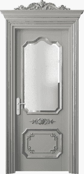 Дверь межкомнатная 6602 БНСРСА САТ-Ф. Цвет Бук нейтральный серый серебряный антик. Материал Массив бука эмаль с патиной серебро античное. Коллекция Imperial. Картинка.
