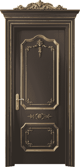 Серия 6603 - Межкомнатная дверь Imperial 6603 Бук антрацит золотой антик