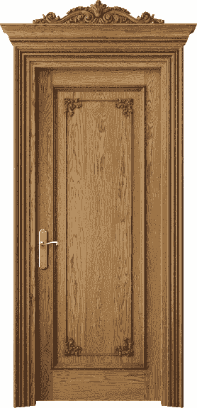Дверь межкомнатная 6501 ДМД. Цвет Дуб медовый антик. Материал Массив дуба. Коллекция Imperial. Картинка.