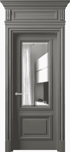 Дверь межкомнатная 7302 БКЛС ДВ ЗЕР Ф. Цвет Бук классический серый. Материал Массив бука эмаль. Коллекция Antique. Картинка.