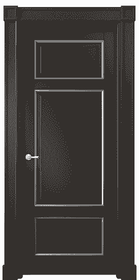 Дверь межкомнатная 6307 БАНС. Цвет Бук антрацит с серебром. Материал  Массив бука эмаль с патиной. Коллекция Toscana Plano. Картинка.