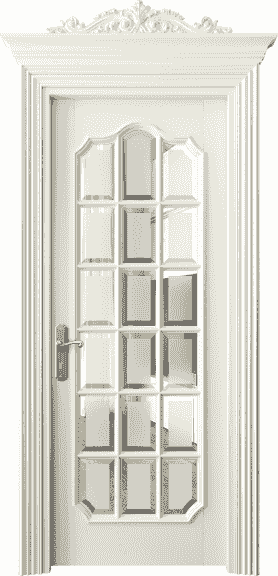 Дверь межкомнатная 6610 БМБ САТ Ф. Цвет Бук молочно-белый. Материал Массив бука эмаль. Коллекция Imperial. Картинка.
