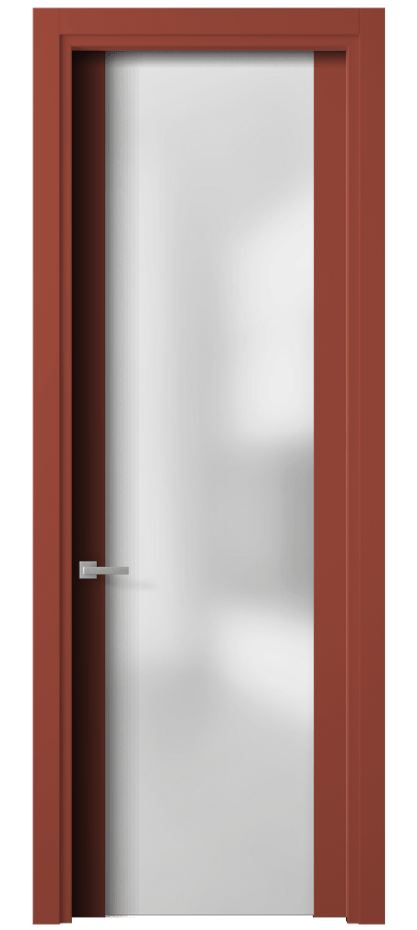 Межкомнатная дверь Планум 4114 Матовый белоснежный Сатинированное стекло Цена 63074 ₽ | Volhovec