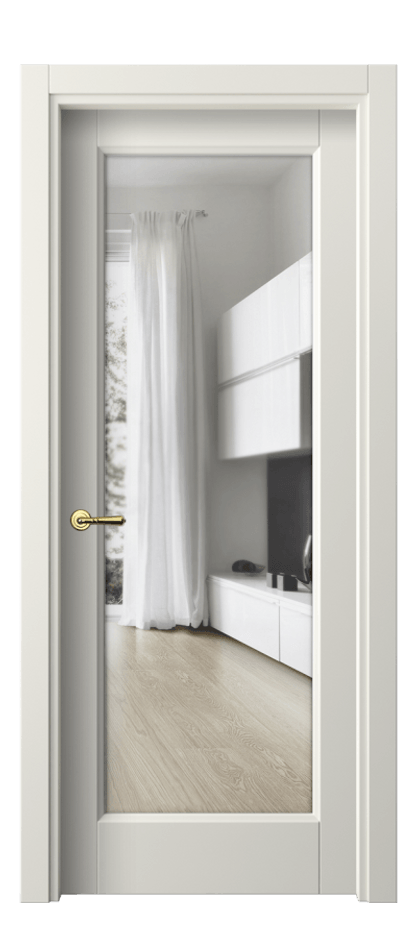 Межкомнатная дверь Галант 1402 Матовый жемчужный Прозрачное стекло Цена 43274 ₽ | Volhovec