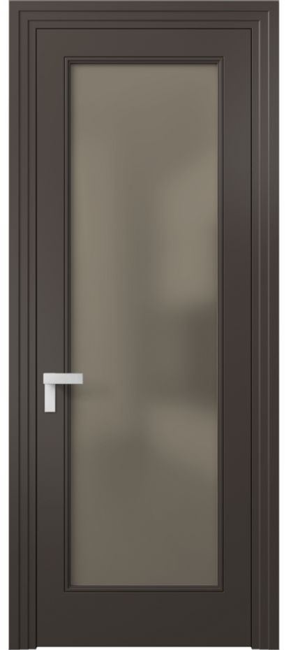 Межкомнатная дверь Рокка 8300 Матовый антрацит Сатинированное бронзовое стекло, триплекс Цена 68424 ₽ | Volhovec