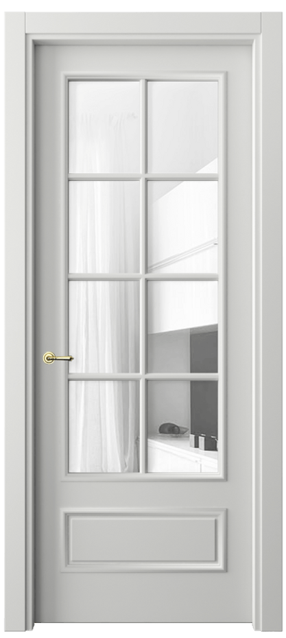 Дверь межкомнатная Paris 8112 Матовый светло-серый Прозрачное стекло, 4 мм Гладкий наличник МССР Цена 14697000 so'm Наличники уже входят в базовый комплект. Фабрика дверей Волховец 8 (800) 551 43 19 Межкомнатная дверь Paris 8112 Матовый светло-серый Прозрачное стекло, 4 мм Цена 14697000 so'm| Volhovec