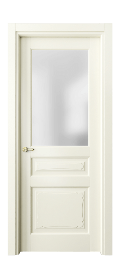 Межкомнатная дверь Toscana Elegante 6324 Бук молочно-белый Сатинированное стекло Цена 95399 ₽ | Volhovec