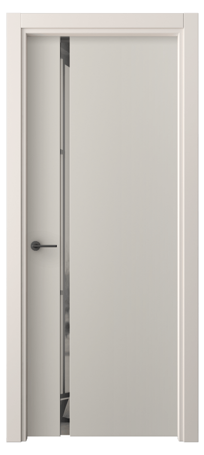Межкомнатная дверь Фридом 4222 ПЭТ светло-серый Двустороннее серое зеркало, триплекс Цена 33249 ₽ | Volhovec