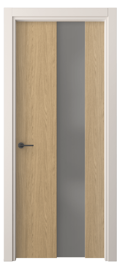 Межкомнатная дверь Freedom 4226 Жемчужный дуб Сатинированное серое стекло, триплекс Цена 40799 ₽ | Volhovec