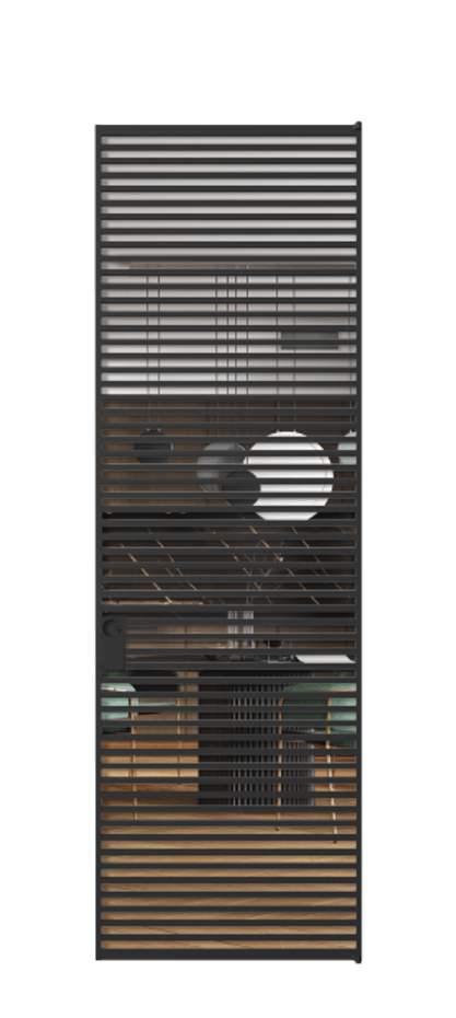 Алюминиевая дверь АЛПЛ040.07 Алюминий Черный Прозрачное стекло "Кристал Вижн", калёное Цена 229770  | Volhovec