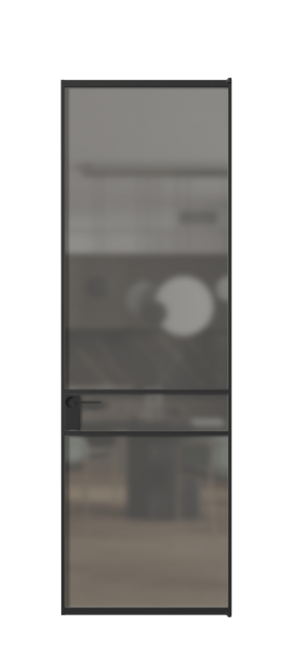 Алюминиевая дверь АЛПЛ040.02  Алюминий Черный Сатинированное серое стекло, триплекс, 6 мм. Без короба чер Цена 130890 Стоимость комплекта двери включает: 
1. Полотно (600/650/700/750/800/850/900/950*2000-2400 мм).
2. Короб
3. Комплект фурнитуры (2 торцевые петли и магнитный замок с ответной планкой). Фабрика дверей Волховец 8 (800) 551 43 19  Алюминиевая дверь АЛПЛ040.02 Алюминий Черный Сатинированное серое стекло, триплекс, 6 мм Цена 130890  | Volhovec