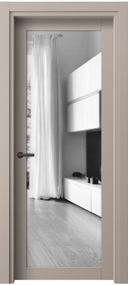 Межкомнатная дверь Neo 2102 ПЭТ серо-коричневый  Двустороннее зеркало, триплекс Цена 26959 ₽ | Volhovec