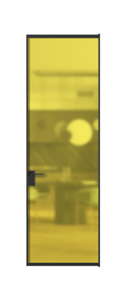 Алюминиевая дверь АЛПЛ040.01  Алюминий Черный Сатинированное жёлтое стекло, триплекс, 6мм. Без короба чер Цена 125490 Стоимость комплекта двери включает: 
1. Полотно (600/650/700/750/800/850/900/950*2000-2400 мм).
2. Короб
3. Комплект фурнитуры (2 торцевые петли и магнитный замок с ответной планкой). Фабрика дверей Волховец 8 (800) 551 43 19  Алюминиевая дверь АЛПЛ040.01 Алюминий Черный Сатинированное жёлтое стекло, триплекс, 6мм Цена 125490  | Volhovec