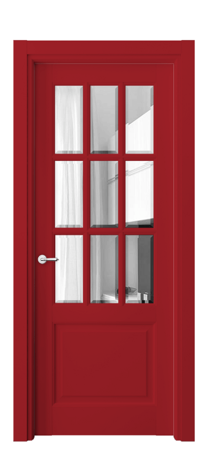 Межкомнатная дверь Toscana Grigliato 6312 Бук белоснежный Прозрачное стекло с фацетом Цена 144999 ₽ | Volhovec