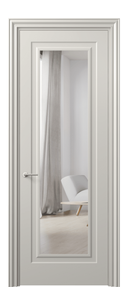 Межкомнатная дверь Mascot 8403 Матовый облачно-серый Двустороннее зеркало, триплекс Цена 66119 ₽ | Volhovec