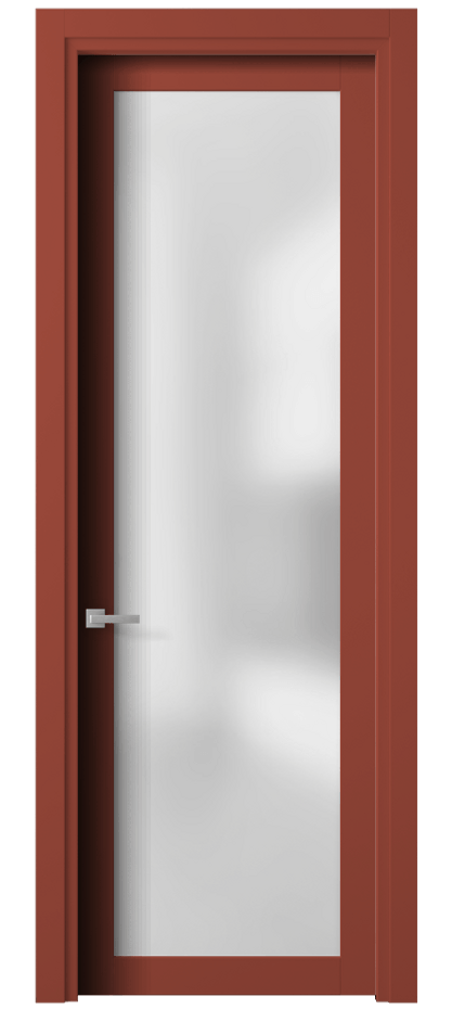 Межкомнатная дверь Planum 2102 Матовый белоснежный Сатинированное стекло Цена 2600 AZE | Volhovec