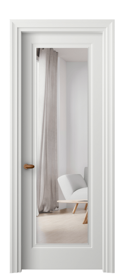 Межкомнатная дверь Esse 8503 Матовый светло-серый Двустороннее зеркало, триплекс, 7 мм Цена 47599 ₽ | Volhovec