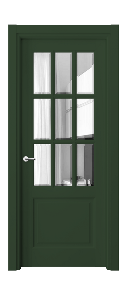 Межкомнатная дверь Toscana Grigliato 6312 Бук белоснежный Прозрачное стекло с фацетом Цена 115999 ₽ | Volhovec