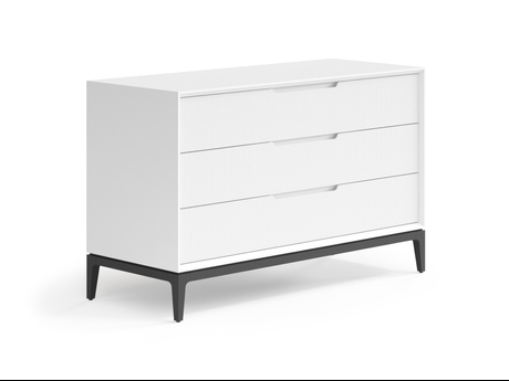 Мебель Комод Velvet 3 ящика. Цвет Матовый светло-серый. Материал Гладкая эмаль. Коллекция Комод Velvet 3 ящика. Картинка.