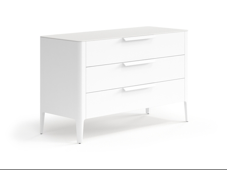 Мебель Комод Piega 3 ящика. Цвет Матовый светло-серый. Материал Гладкая эмаль. Коллекция Комод Piega 3 ящика. Картинка.