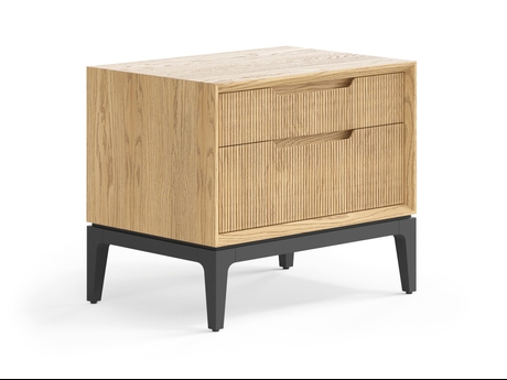 Мебель Тумба прикроватная Velvet 2 ящика. Цвет Дуб соломенный матовый. Материал Массив дуба матовый. Коллекция Тумба прикроватная Velvet 2 ящика. Картинка.