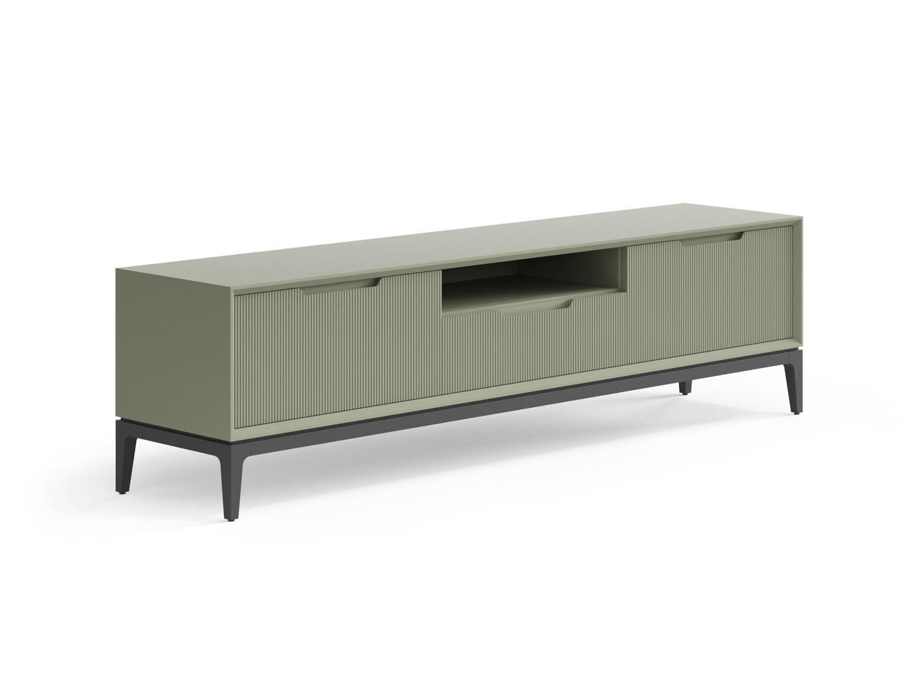 ТВ тумба Velvet дуб Матовый оливковый тёмный