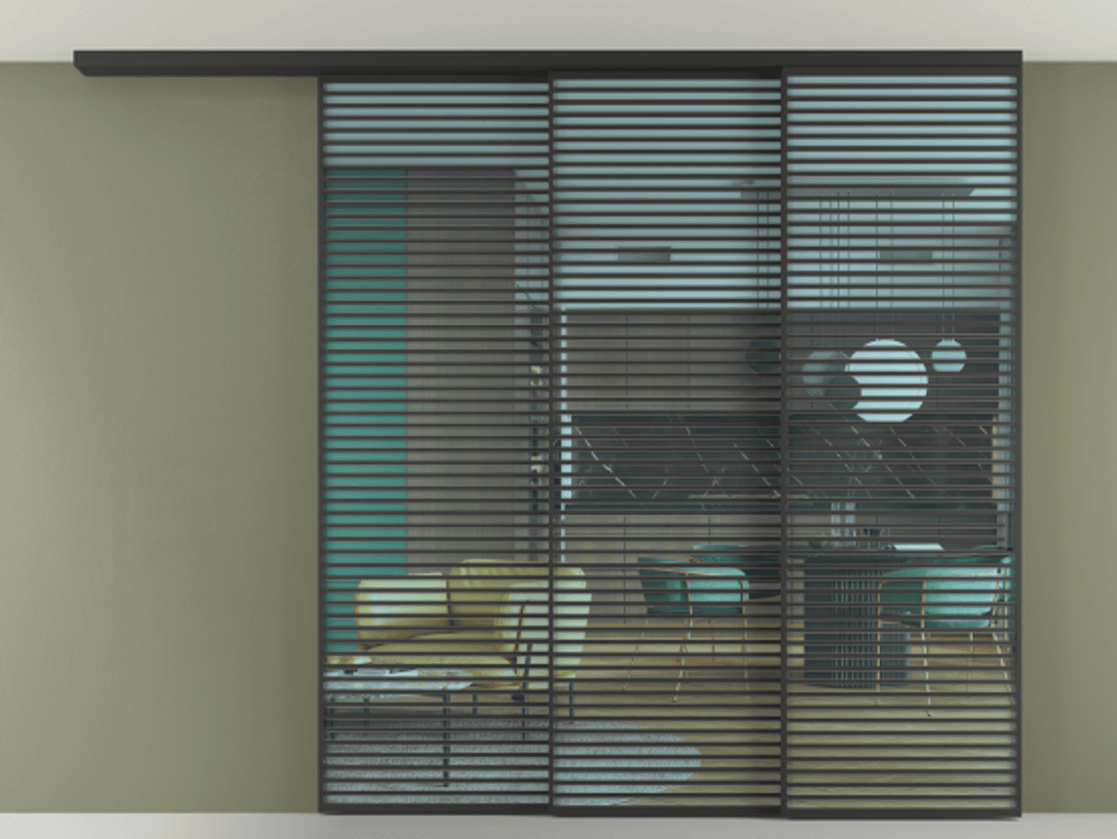 Перегородка Formato вдоль стены на потолок 3 створки с синхронным механизмом АЛПР 040.07 Алюминий Черный Прозрачное голубое стекло, триплекс. Скрытый короб ЧЕР Цена 623672 ₽ 1. Полотно 2 шт. (800/2100 мм)
2. Комплект установки раздвижной системы
3. Базовый комплект фурнитуры
4.Ручка RONDO
. Фабрика дверей Волховец 8 (800) 551 43 19 Перегородка Formato вдоль стены на потолок 3 створки с синхронным механизмом АЛПР 040.07 Алюминий Черный Прозрачное голубое стекло, триплекс Цена 623672 ₽ | Volhovec