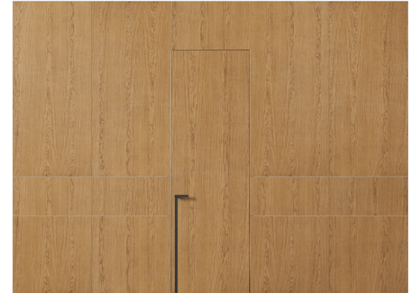 Панели для отделки стен Стеновая панель в древесной отделке Дуб миндальный матовый. Цвет Дуб миндальный матовый. Материал Шпон НатурВуд. Коллекция Древесные отделки. Картинка.