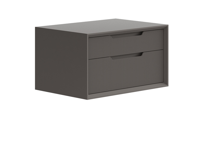 Мебель Тумба подвесная прикроватная Velvet 2 ящика. Цвет Матовый антрацит. Материал Гладкая эмаль. Коллекция Тумба подвесная прикроватная Velvet 2 ящика. Фото. Мебель Тумба подвесная прикроватная Velvet 2 ящика. Цвет Матовый антрацит. Материал Гладкая эмаль. Коллекция Тумба подвесная прикроватная Velvet 2 ящика. Картинка.