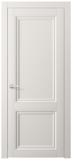 Дверь межкомнатная 2523 МПБЛ. Цвет Матовый пудровый белый. Материал Гладкая эмаль. Коллекция Centro. Картинка.