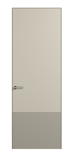 Дверь межкомнатная АКУ 8202 МБСР. Цвет Матовый бежево-серый. Материал Гладкая эмаль. Коллекция Velvet. Картинка.